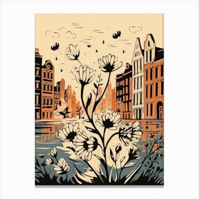 Amsterdam, Flower Collage 0 Canvas Print