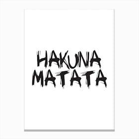 Hakuna Matata (White) Canvas Print