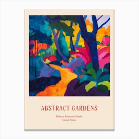 Colourful Gardens Bellevue Botanical Garden Usa 1 Red Poster Canvas Print