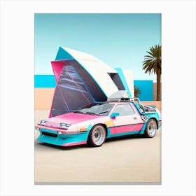 Back To The Future Car Canvas Print