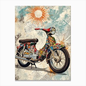 Vintage Colorful Scooter 24 Canvas Print