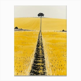 Yellow Path Canvas Print