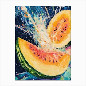 Watermelon Splash Canvas Print