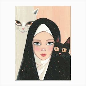 Cat And Cat 1 Canvas Print