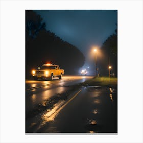 Night On The Road Canvas Print