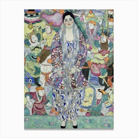 Klimt'S Woman In A Kimono Canvas Print