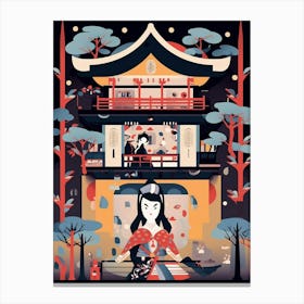 Kabuki Theater Japanese Style 10 Canvas Print