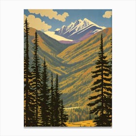 Olympic National Park United States Of America Vintage Poster Canvas Print