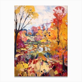 Autumn Gardens Painting Royal Botanic Gardens Melbourne 8 Canvas Print