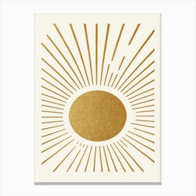 Golden Sunburst Canvas Print