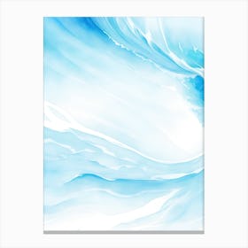 Blue Ocean Wave Watercolor Vertical Composition 93 Canvas Print