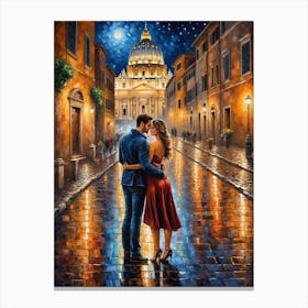 Rome At Night 1 Canvas Print