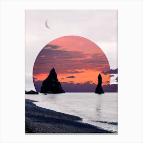 Sunset At Sea Canvas Print