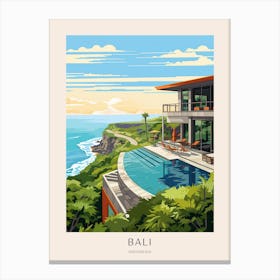 Bali, Indonesia 3 Midcentury Modern Pool Poster Canvas Print