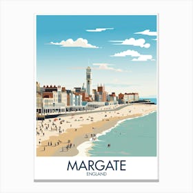 Margate Travel Print England Beach Poster Gift Canvas Print