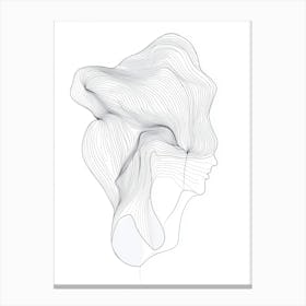 Line Drawing Of A Leaf 27 Canvas Print