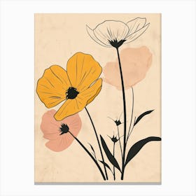 Atlanta Flower Market Boho Minimalist Style 1 Canvas Print