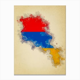 Armenia Flag Vintage Canvas Print