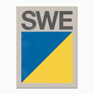 Sweden Flag Canvas Print