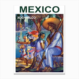Mexico, Hochimilco Canvas Print