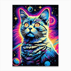 Cosmic Clawtent, Psychedelic Cats series Canvas Print