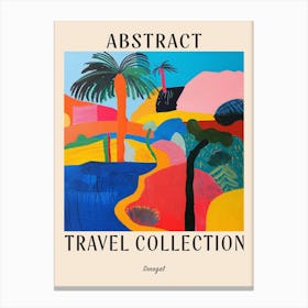 Abstract Travel Collection Poster Senegal 2 Canvas Print