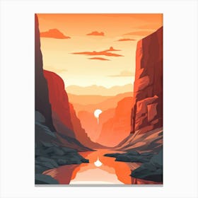 Canyon Abstract Minimalist 5 Canvas Print