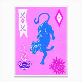 Blue Panther Canvas Print