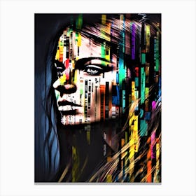 Barcode Portrait - Digital Canvas Print