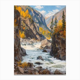 Rocky Mountain River Canvas Print