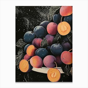 Plums & Nectarines Art Deco Inspired 1 Canvas Print