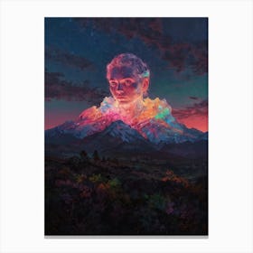 Girl In The Mountains Canvas Print