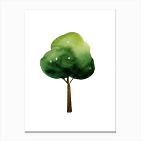 Watercolor Tree Canvas Print