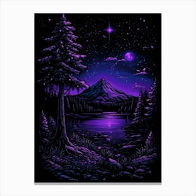 Purple Night Sky 1 Canvas Print