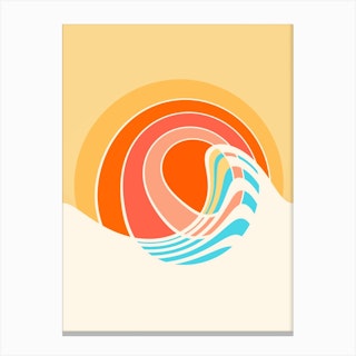 Sun Surf Canvas Print
