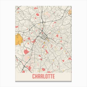 Charlotte Map Poster Canvas Print