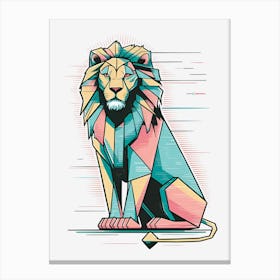 Geometric Lion 3 Canvas Print