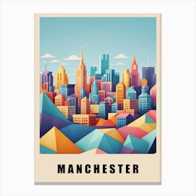 Manchester City Low Poly (13) Canvas Print