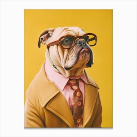 A Bulldog Dog 1 Canvas Print