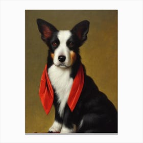 Fox Terrier (Smooth) Renaissance Portrait Oil Painting Canvas Print