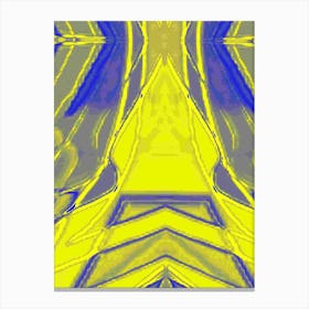 Abstract - Yellow And Blue Abstract Painting Canvas Print