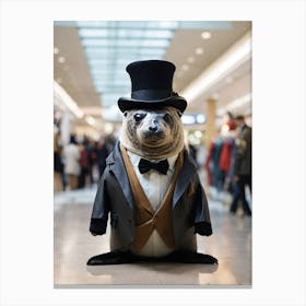 Seal In A Top Hat Canvas Print