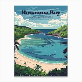 Hanauma Bay Hawaii Oahu Island Travel Art Toile