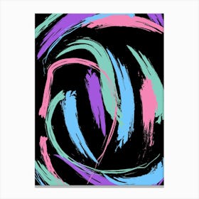 Abstract Brush Strokes Canvas Print