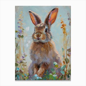 Mini Rex Rabbit Painting 1 Canvas Print