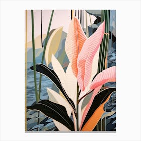 Flower Illustration Heliconia 2 Canvas Print