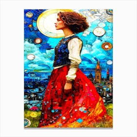 Ponder It - Thoughtful Girl Canvas Print