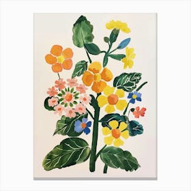 Painted Florals Lantana 2 Canvas Print