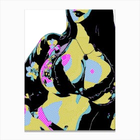 Abstract Geometric Sexy Woman (5) 3 Canvas Print