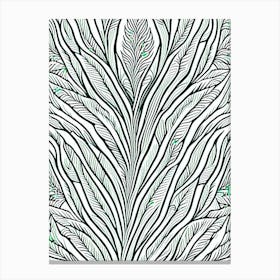 Aloe Vera Leaf William Morris Inspired 2 Canvas Print